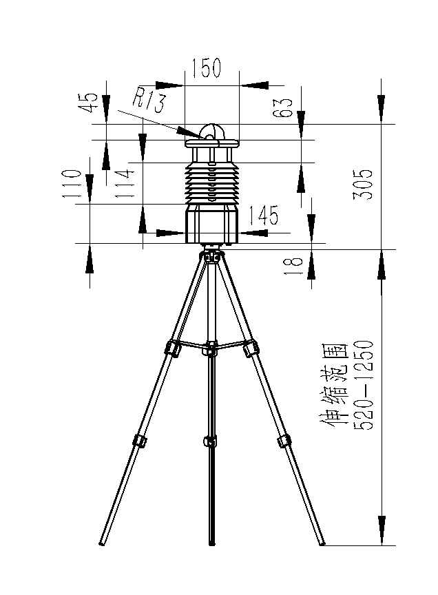 便携式气象仪尺寸图