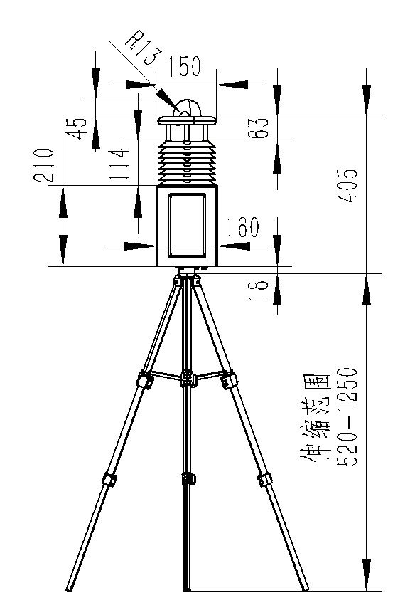  移动式气象观测设备产品尺寸图